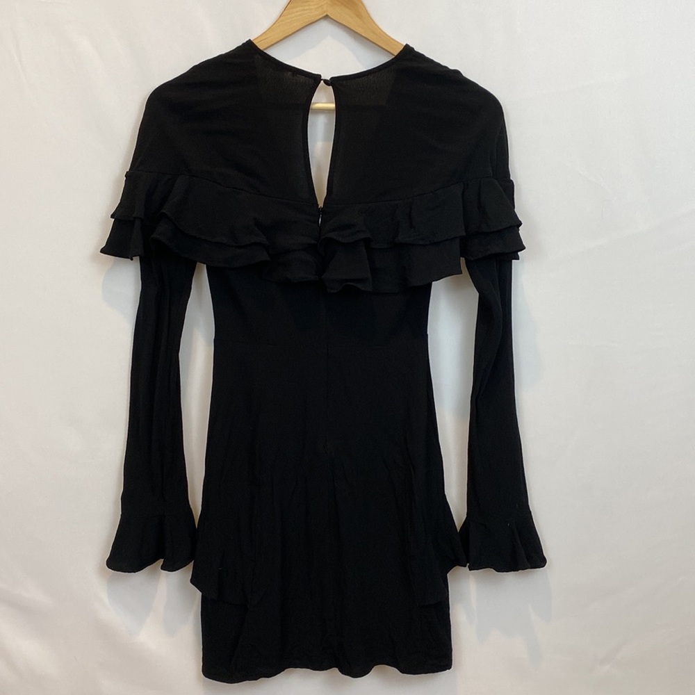 For Love and Lemons Claire Deep V mini dress size XS in black size XS - Picture 11 of 16